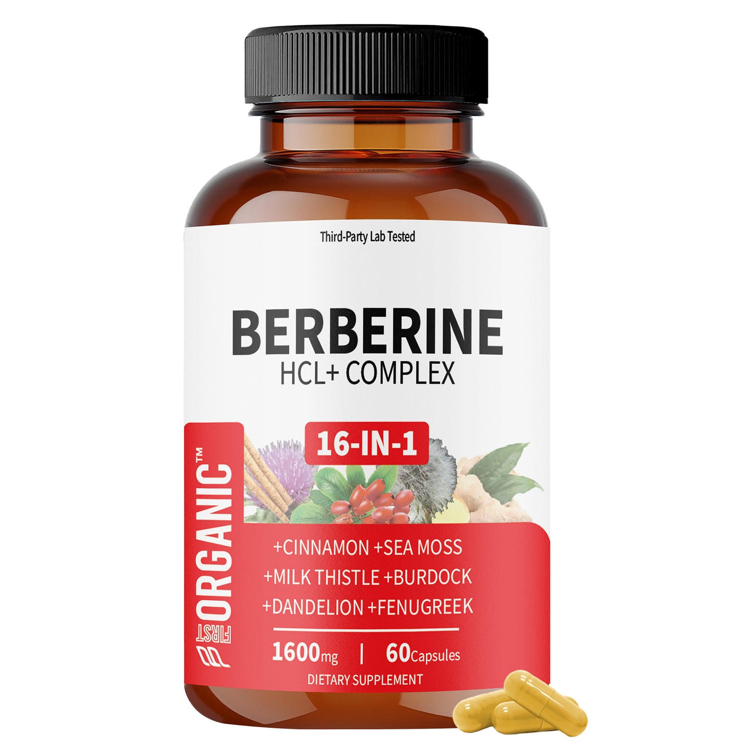 Premium Metabolic Guard+ Complex | Multi-Ingredient Botanical Blend with Berberine HCL, Cinnamon, Milk Thistle, NAC & Zinc | Plant-Based Daily Liver & Gut Formula | Third-Party Lab Tested, Vegan, Non-GMO, Gluten-Free, 60/120 Caps