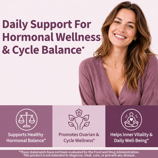 Women’s Advanced Herbal PCOS & PCOD Support | Science-Backed Hormone & Cycle Care for Fertility & Ovulation | Myo-Inositol, D-Chiro, Berberine, Cinnamon & Vitamins | Vegan, Non-GMO, 120 Caps