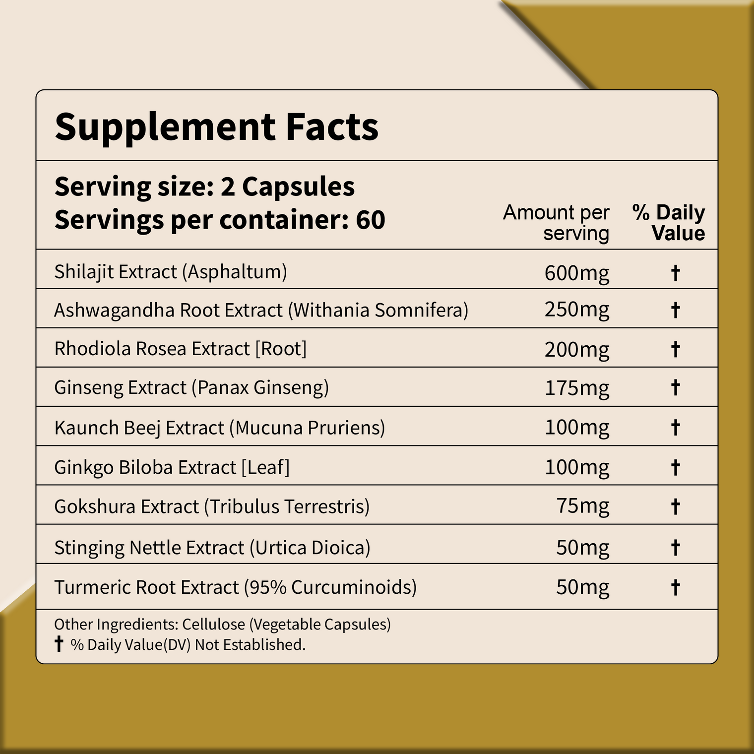 Himalayan Shilajit+ Complex 1600mg | Vitality & Performance | 9-in-1 Synergy with Ashwagandha, Tongkat Ali, Ginseng & more for Strength & Endurance