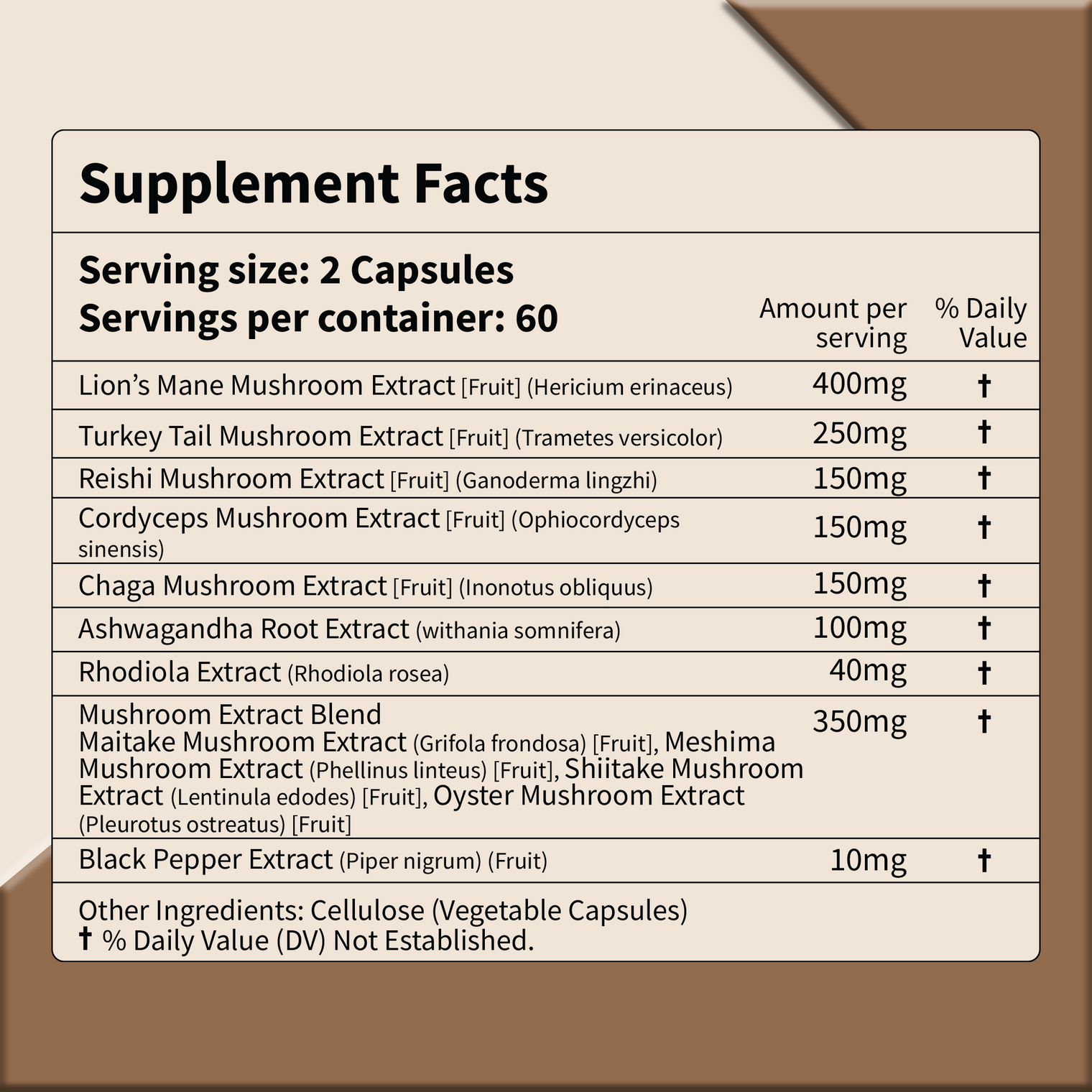 Lion’s Mane Mushroom Complex 1600mg | Cognitive & Immune Support | 17-in-1 Synergy with Reishi, Cordyceps, Chaga & more for Focus & Mental Clarity