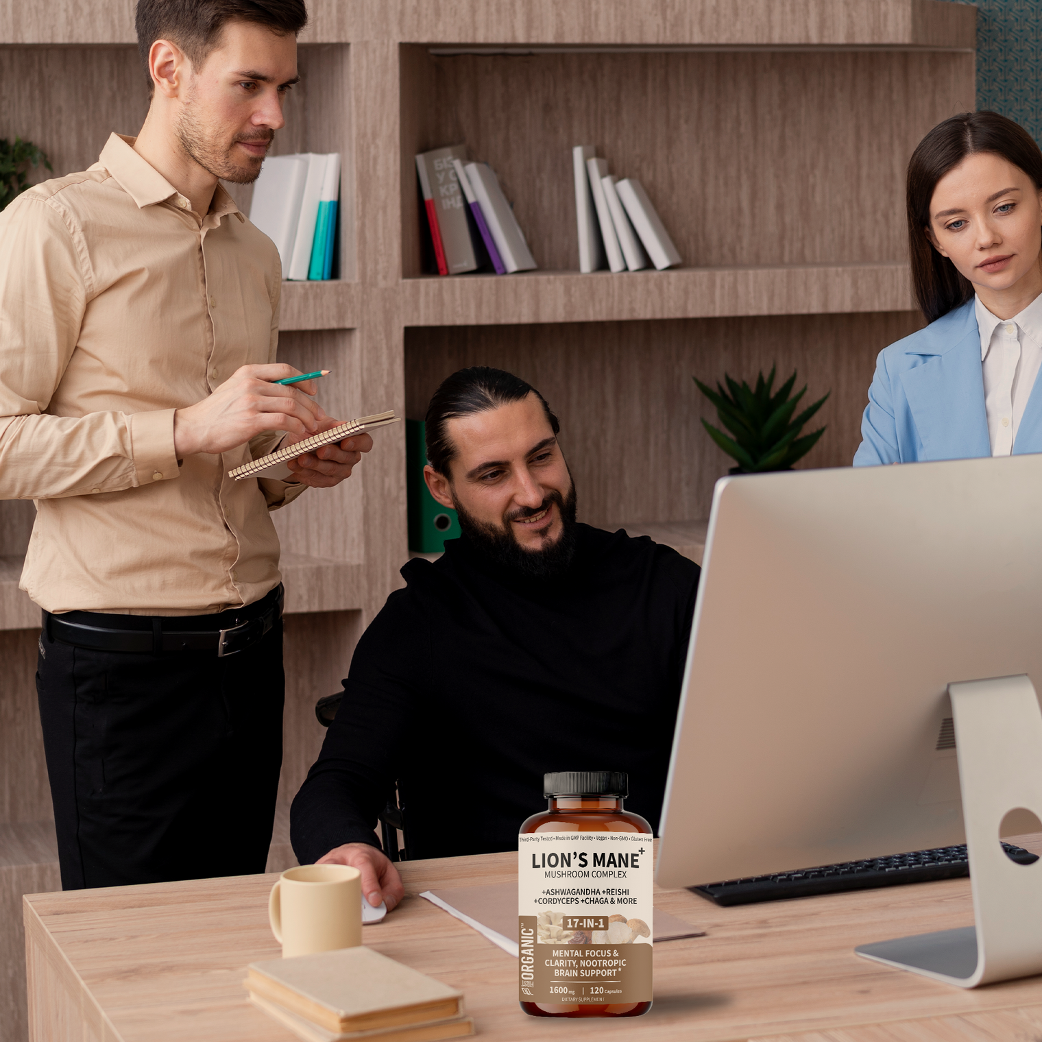 Lion’s Mane Mushroom Complex 1600mg | Cognitive & Immune Support | 17-in-1 Synergy with Reishi, Cordyceps, Chaga & more for Focus & Mental Clarity