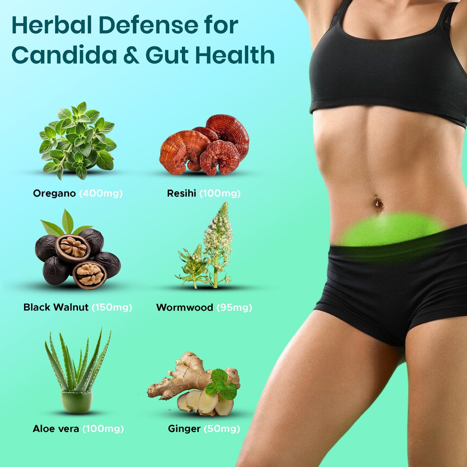 Women’s Candida Cleanse & Yeast Balance | Herbal Parasite Detox with Oregano, Wormwood, Black Walnut & Clove | Gut, Digestive & Flora Rebalance Formula | Third-Party Tested, Vegan, Non-GMO, 60 Caps