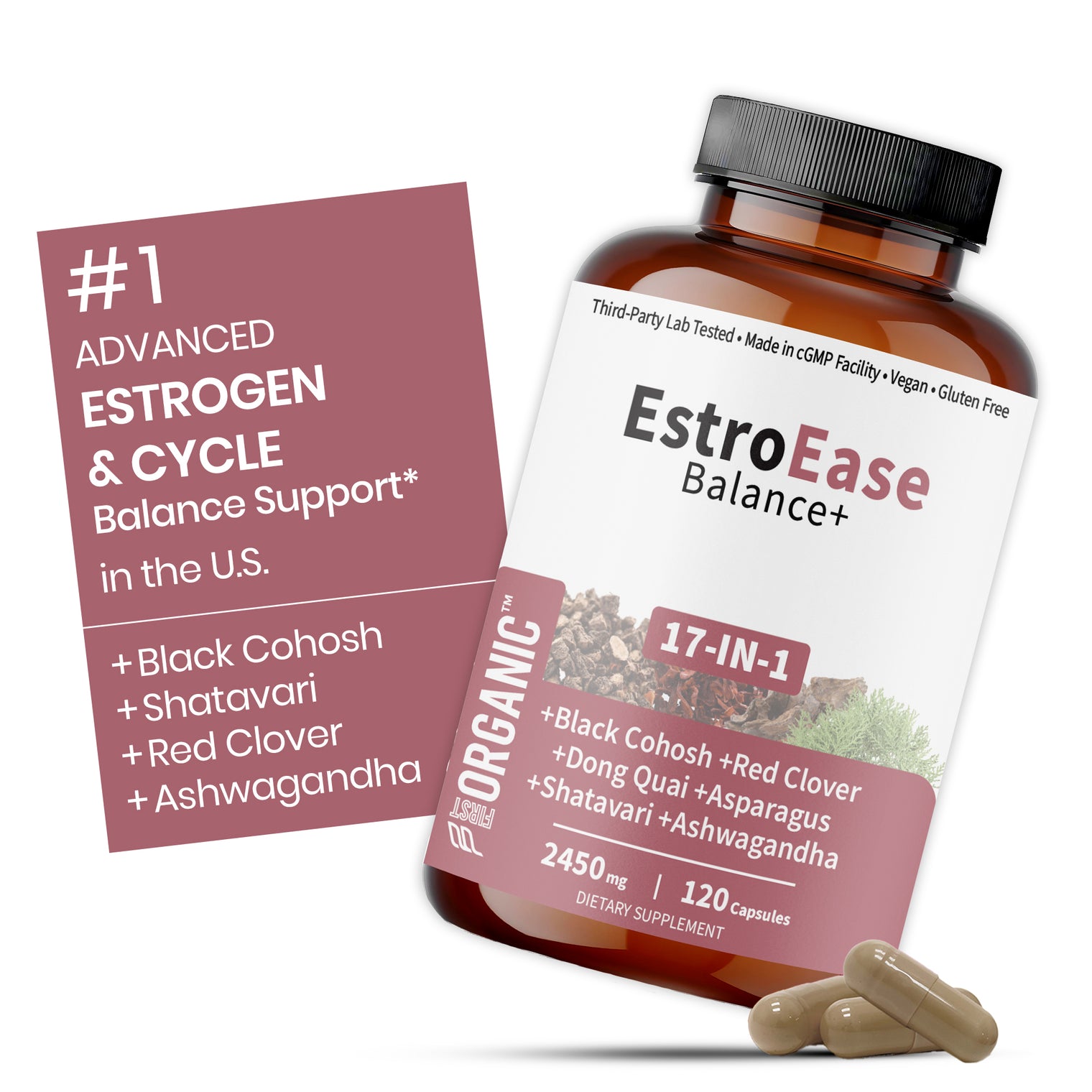 Daily Menopause, Cycle & Hormone Balance Support for Women | Hot Flash & Night Sweat Relief Herbal Formula with Black Cohosh & Shatavari | Third-Party Tested, Vegan, Non-GMO, Gluten-Free, 120 Capsules