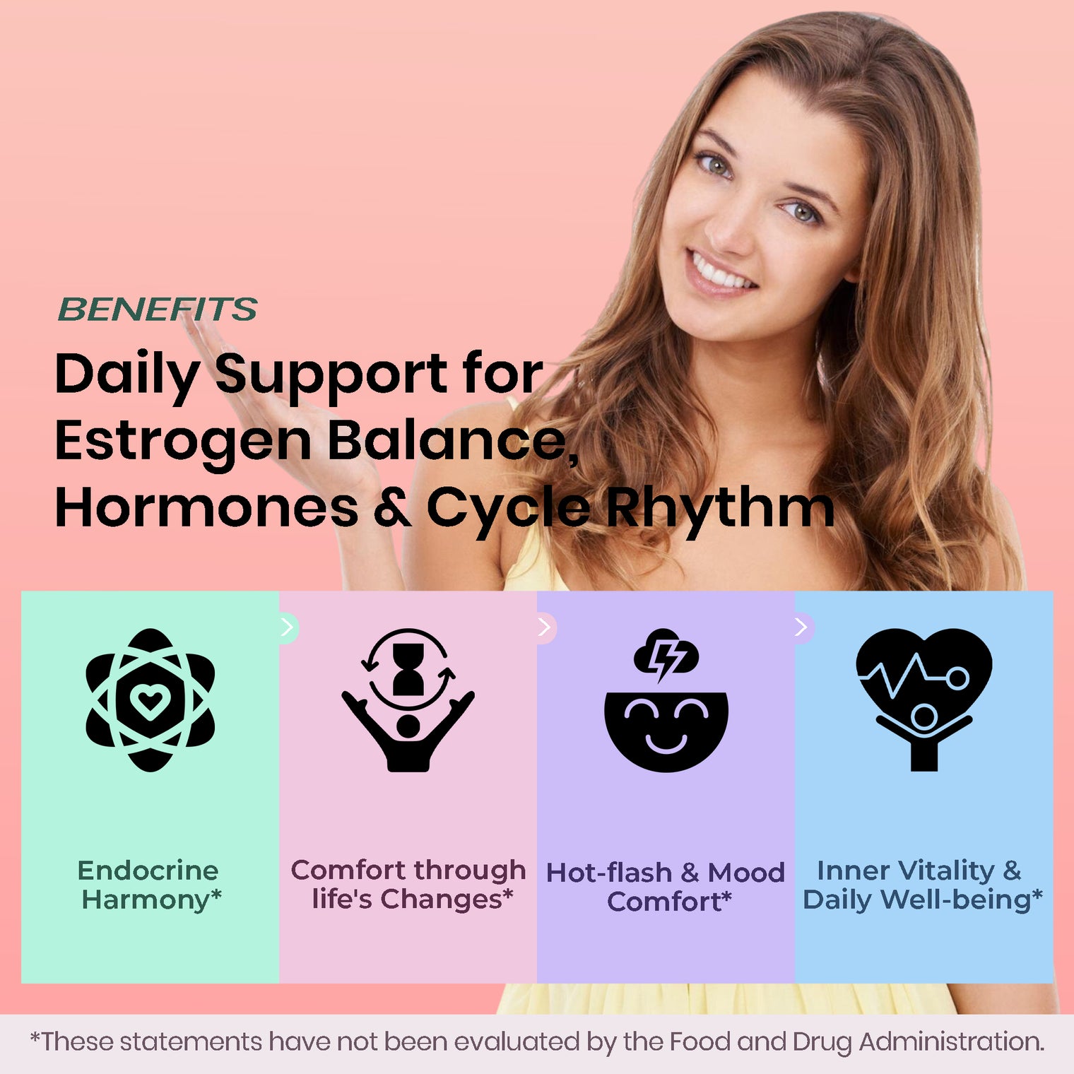 Daily Menopause, Cycle & Hormone Balance Support for Women | Hot Flash & Night Sweat Relief Herbal Formula with Black Cohosh & Shatavari | Third-Party Tested, Vegan, Non-GMO, Gluten-Free, 120 Capsules