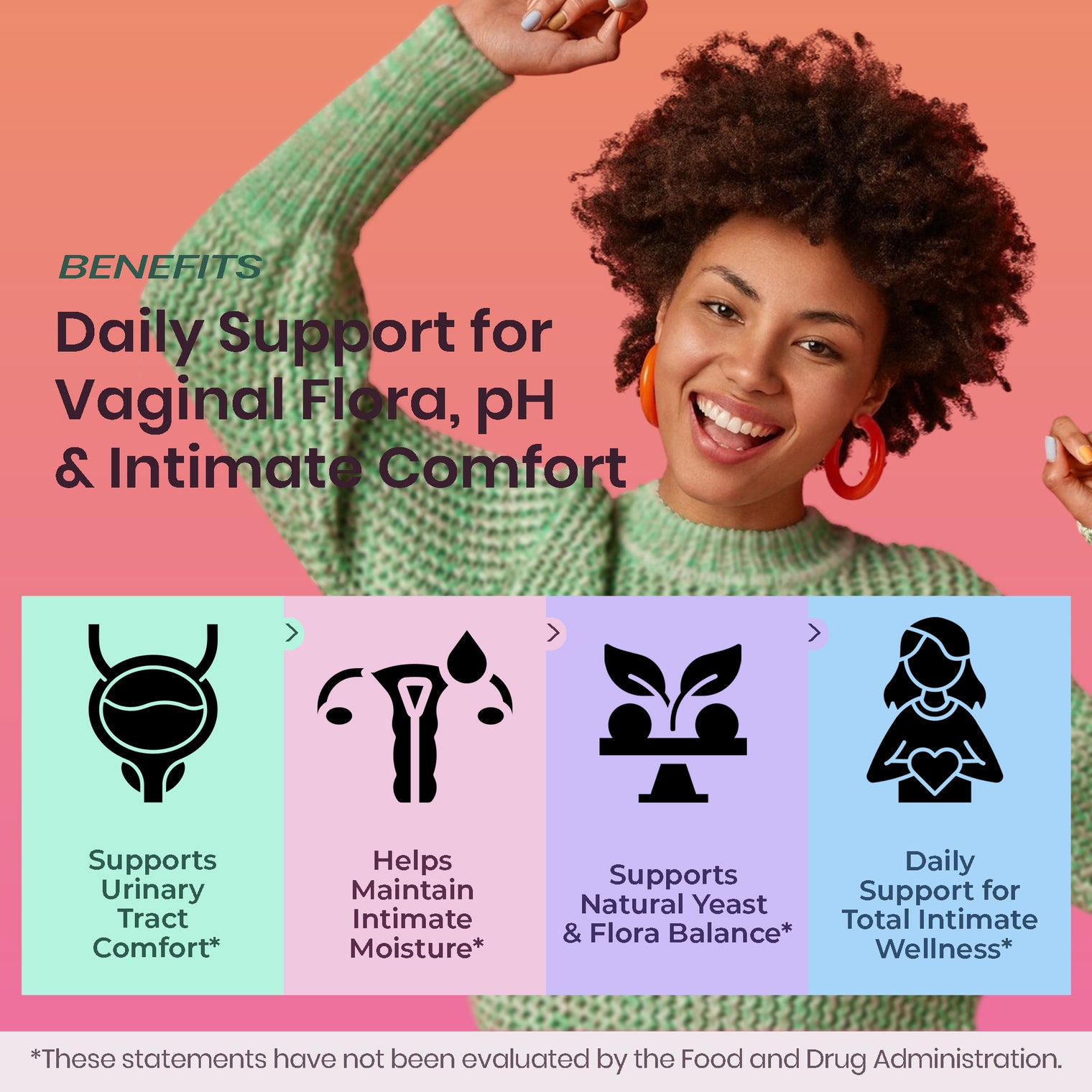 Women’s Advanced Intimate Care Probiotic | Vaginal Microflora & Daily Support for Urinary Tract, Yeast, Odor & pH Balance | Cranberry, D-Mannose & Hibiscus | Vegan, Non-GMO, 3rd-Party Tested, 60Caps