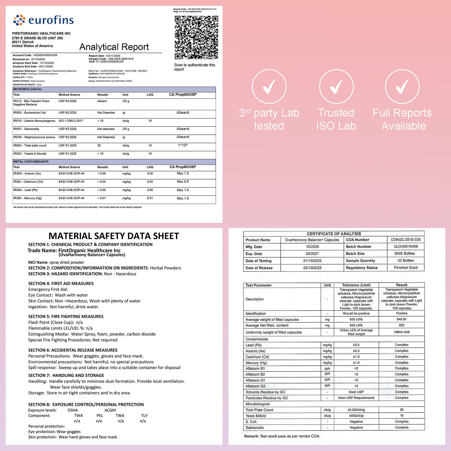 Women’s Advanced Herbal PCOS & PCOD Support | Science-Backed Hormone & Cycle Care for Fertility & Ovulation | Myo-Inositol, D-Chiro, Berberine, Cinnamon & Vitamins | Vegan, Non-GMO, 120 Caps