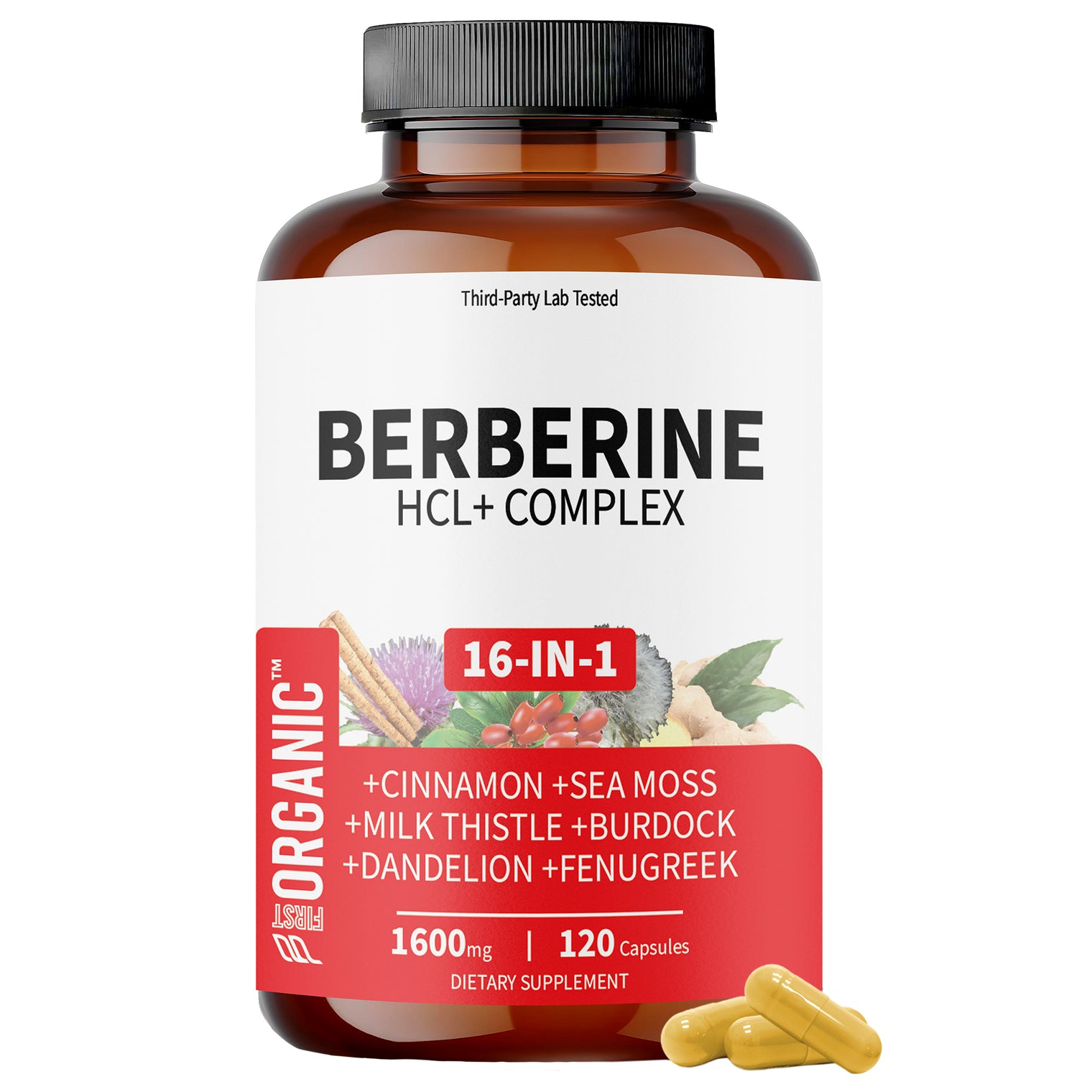 Premium Metabolic Guard+ Complex | Multi-Ingredient Botanical Blend with Berberine HCL, Cinnamon, Milk Thistle, NAC & Zinc | Plant-Based Daily Liver & Gut Formula | Third-Party Lab Tested, Vegan, Non-GMO, Gluten-Free, 60/120 Caps