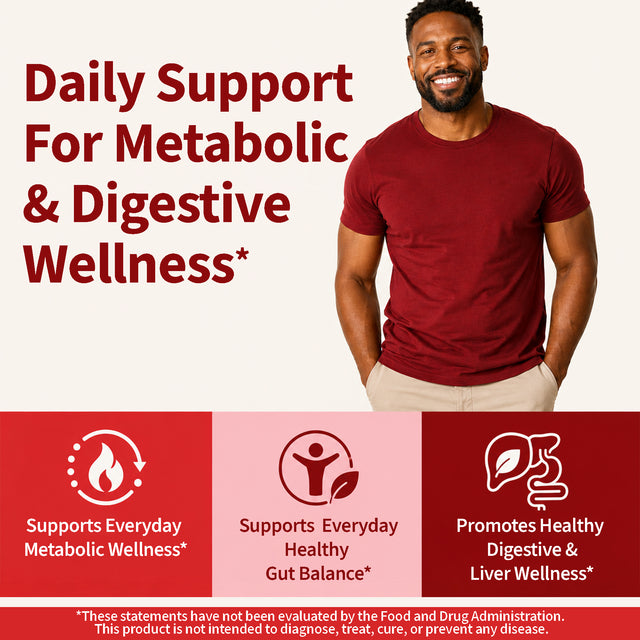 Premium Metabolic Guard+ Complex | Multi-Ingredient Botanical Blend with Berberine HCL, Cinnamon, Milk Thistle, NAC & Zinc | Plant-Based Daily Liver & Gut Formula | Third-Party Lab Tested, Vegan, Non-GMO, Gluten-Free, 60/120 Caps