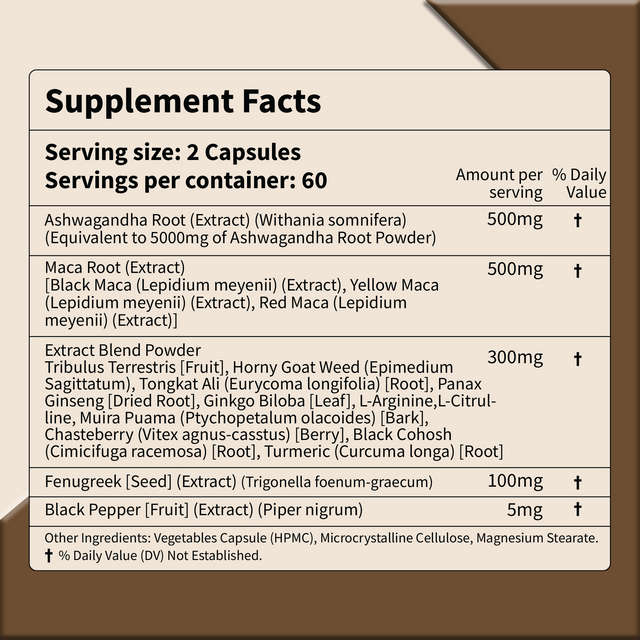 Ashwagandha+ Complex 1405mg | Energy & Stamina Boost | 9-in-1 Synergy with Maca Root, Tribulus, Ginseng & more for Strength & Endurance Support