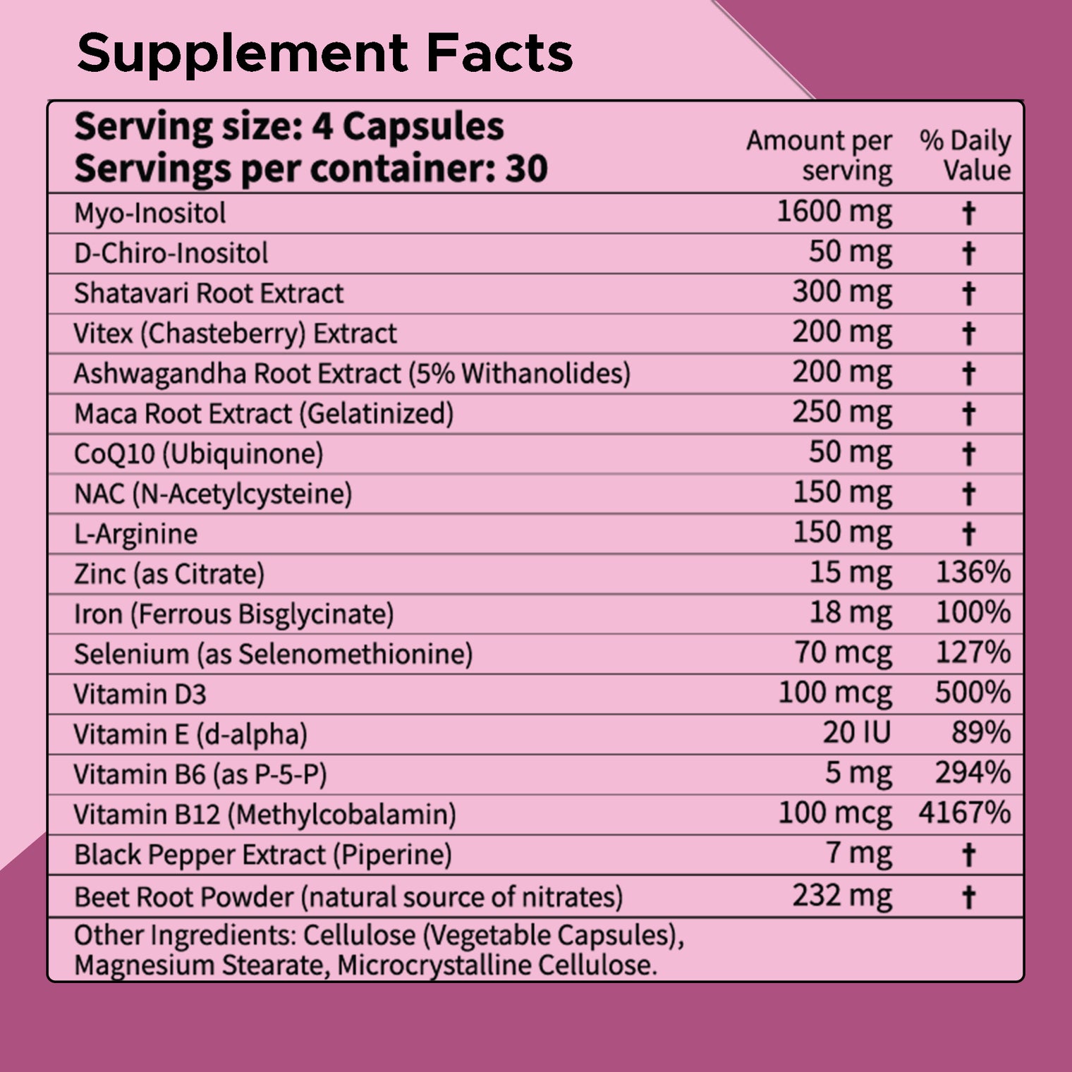 Fertility Hormones+ | Women’s Wellness Herbal Blend | Reproductive Balance & Conception Support | Third-party Tested, Vegan, Non-GMO, Gluten Free | 120 Capsules