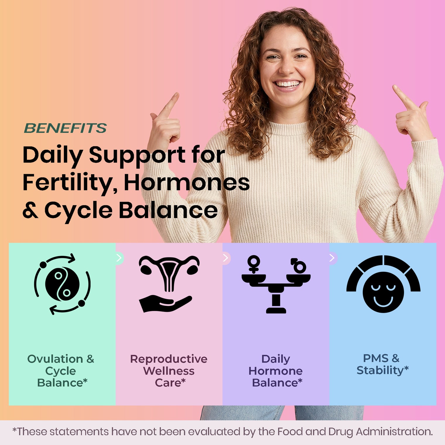 Women’s Fertility, Ovulation & Cycle Support for Reproductive Balance & Conception | Inositol Blend with Myo-Inositol, D-Chiro, Vitex & Shatavari | PCOS & Hormone Balance | Vegan, Non-GMO, 120 Caps