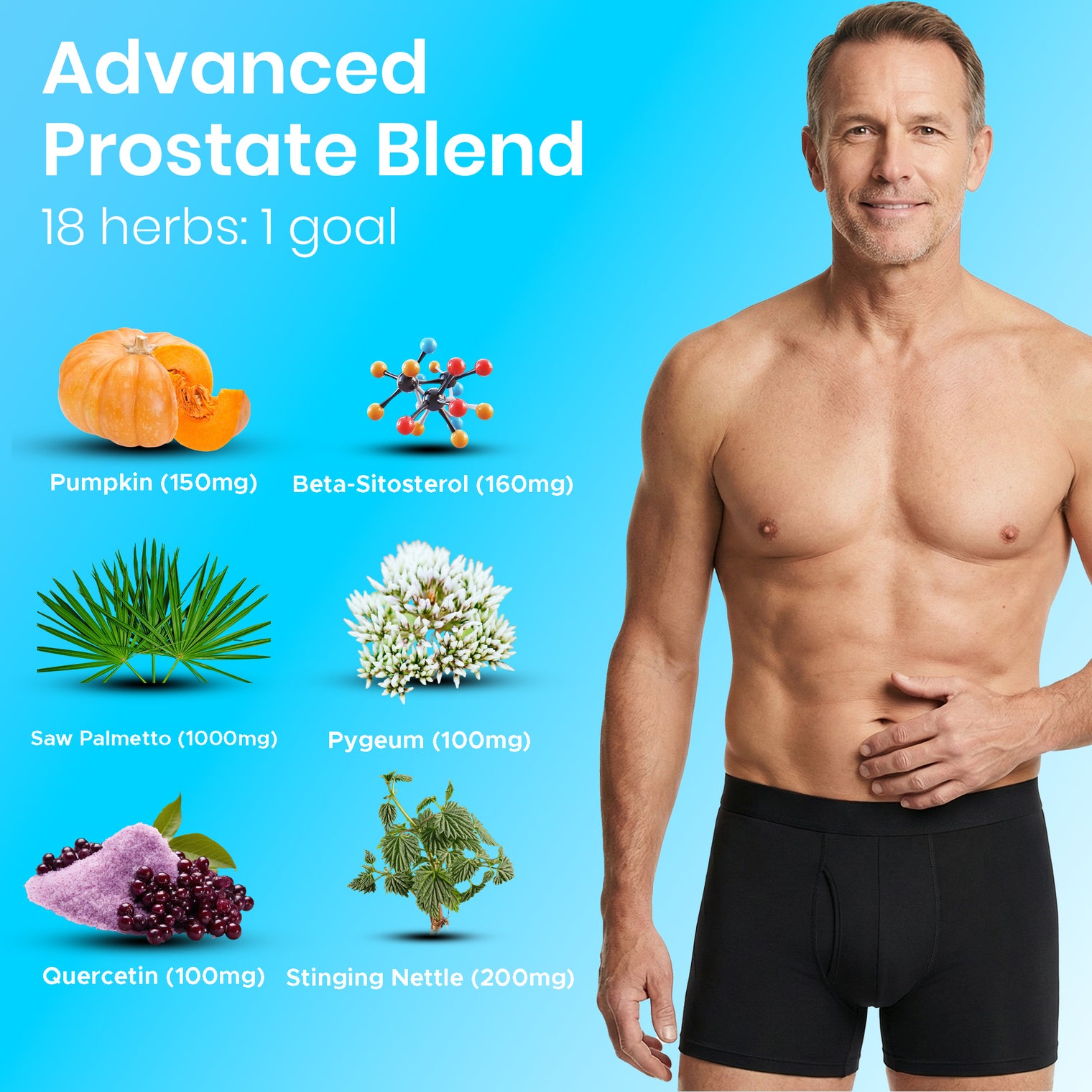 Men’s Prostate Health & Urinary Flow Support with Saw Palmetto, Stinging Nettle & Beta-Sitosterol | Supports Prostate Size & Comfort | Third-Party Tested, Vegan, Non-GMO, Gluten-Free, 120 Capsules