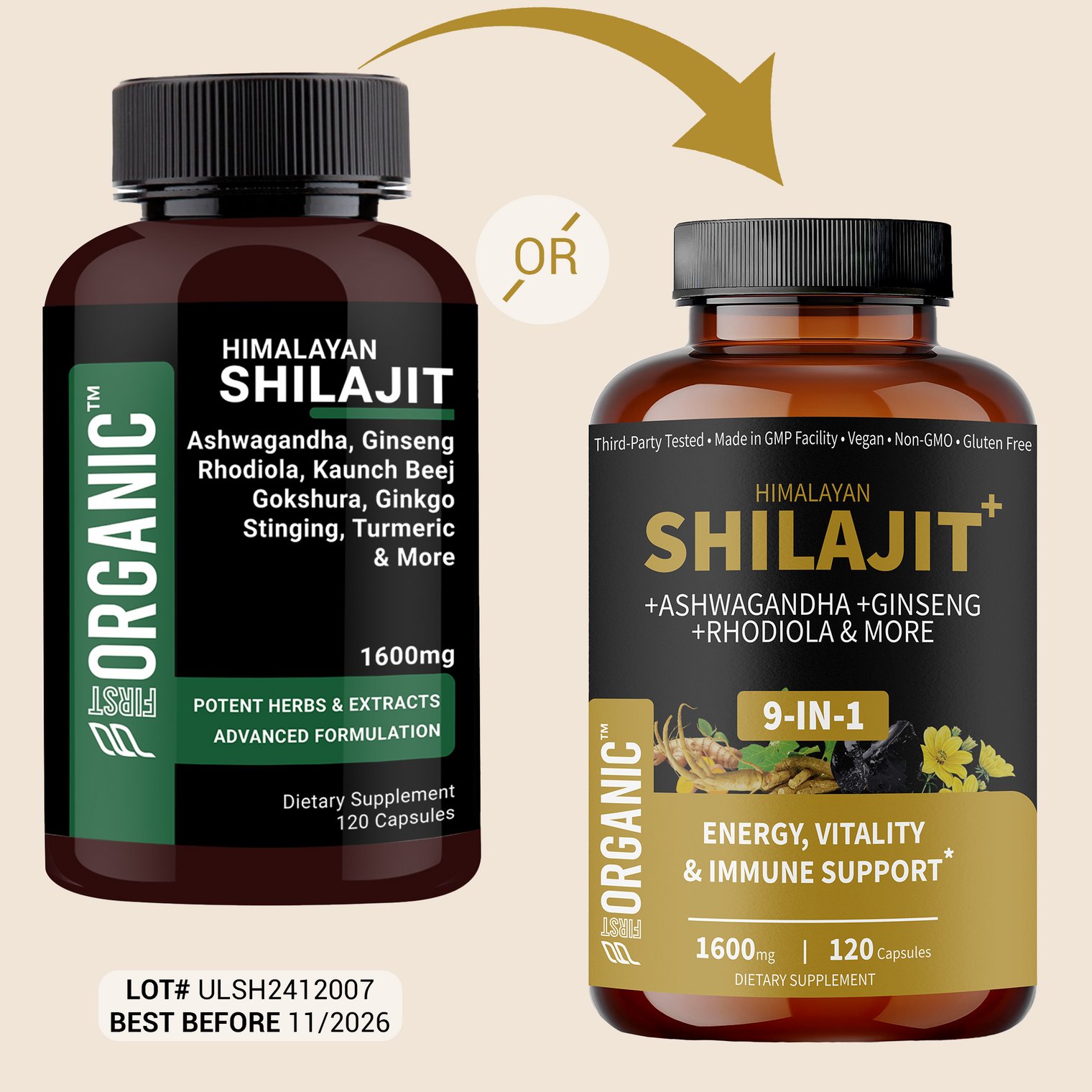Himalayan Shilajit+ Complex 1600mg | Vitality & Performance | 9-in-1 Synergy with Ashwagandha, Tongkat Ali, Ginseng & more for Strength & Endurance