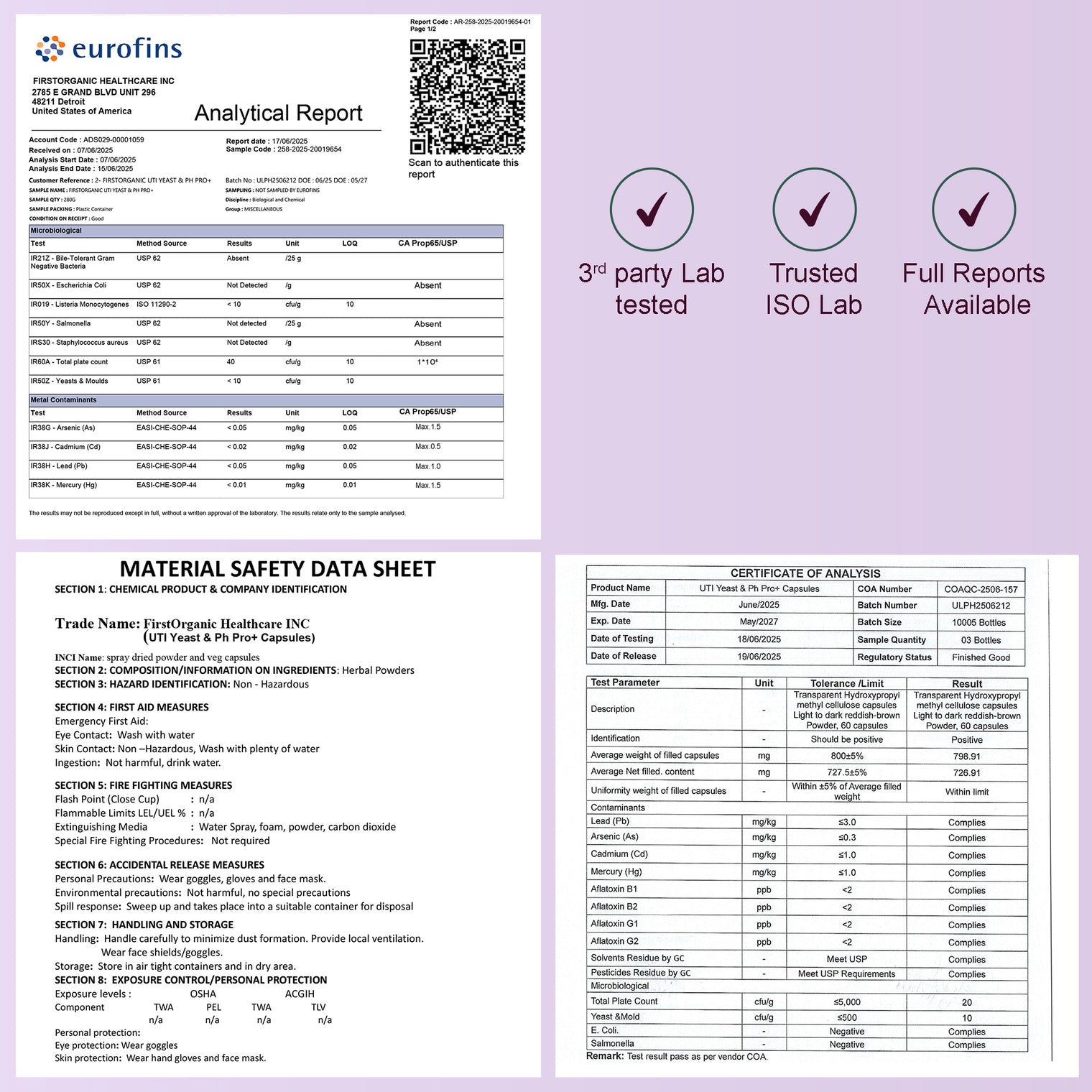 Women’s Vaginal Microflora Probiotic | Supports UTI, Yeast & pH Balance | Daily Hydration Blend with Cranberry, D-Mannose, Aloe & Hibiscus | Odor, Flora & Urinary Tract Care | Vegan, Non-GMO, 60Caps