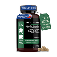 Milk Thistle+ Complex 1366mg | Liver Detox & Antioxidant Support | 26-in-1 Synergy with Chanca Piedra, Beet Root & more for Gut & Liver Wellness
