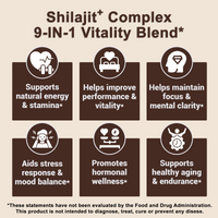 Himalayan Shilajit+ Complex 1600mg | Vitality & Performance | 9-in-1 Synergy with Ashwagandha, Tongkat Ali, Ginseng & more for Strength & Endurance