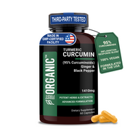 Turmeric & Ginger Complex 1410mg | Joint & Immune Support | 95% Curcuminoids & Black Pepper with Boswellia, MSM & more for Enhanced Absorption Support